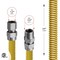 Flextron Gas Line Hose 5/8'' O.D.x24'' Len 1/2" FIPx3/4" MIP Fittings Yellow Coated Stainless Steel Flexible FTGC-YC12-24M - alternate 3